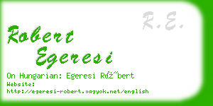 robert egeresi business card